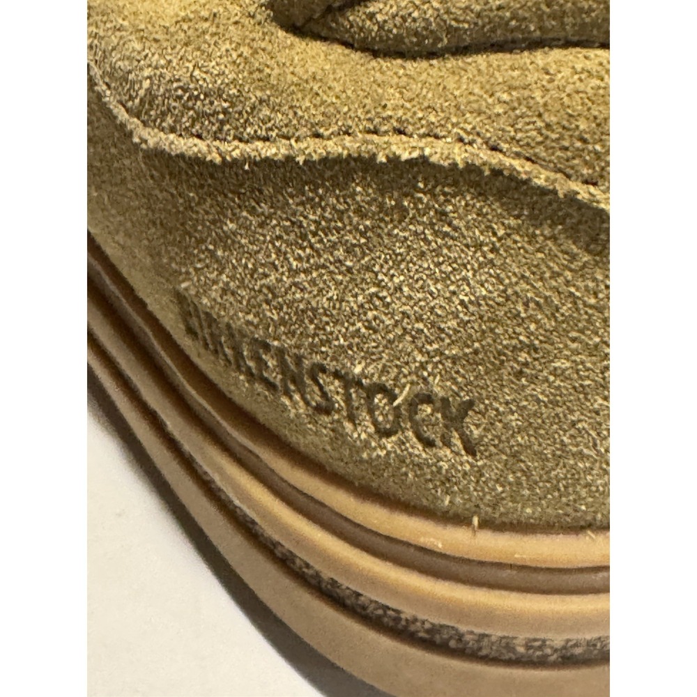 BIRKENSTOCK Bend Low 39 / 8 Khaki Suede Sneakers Lace-up Shoes - Picture 4 of 9